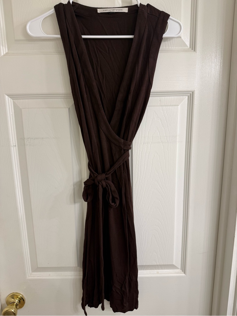 Diane von Furstenberg Dark Brown Wrap Dress-Sz 2